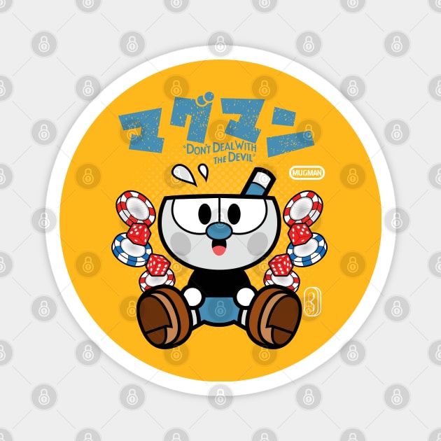 Mugman Chibi Magnet by JacsonX